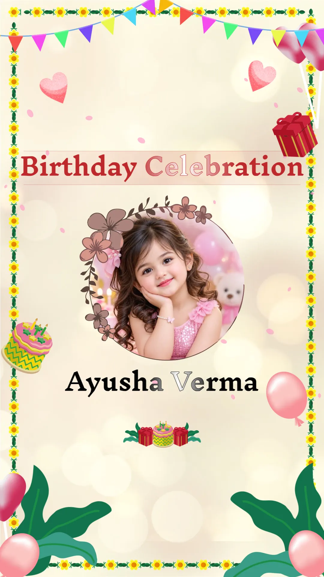 Edit birthday invitation video online