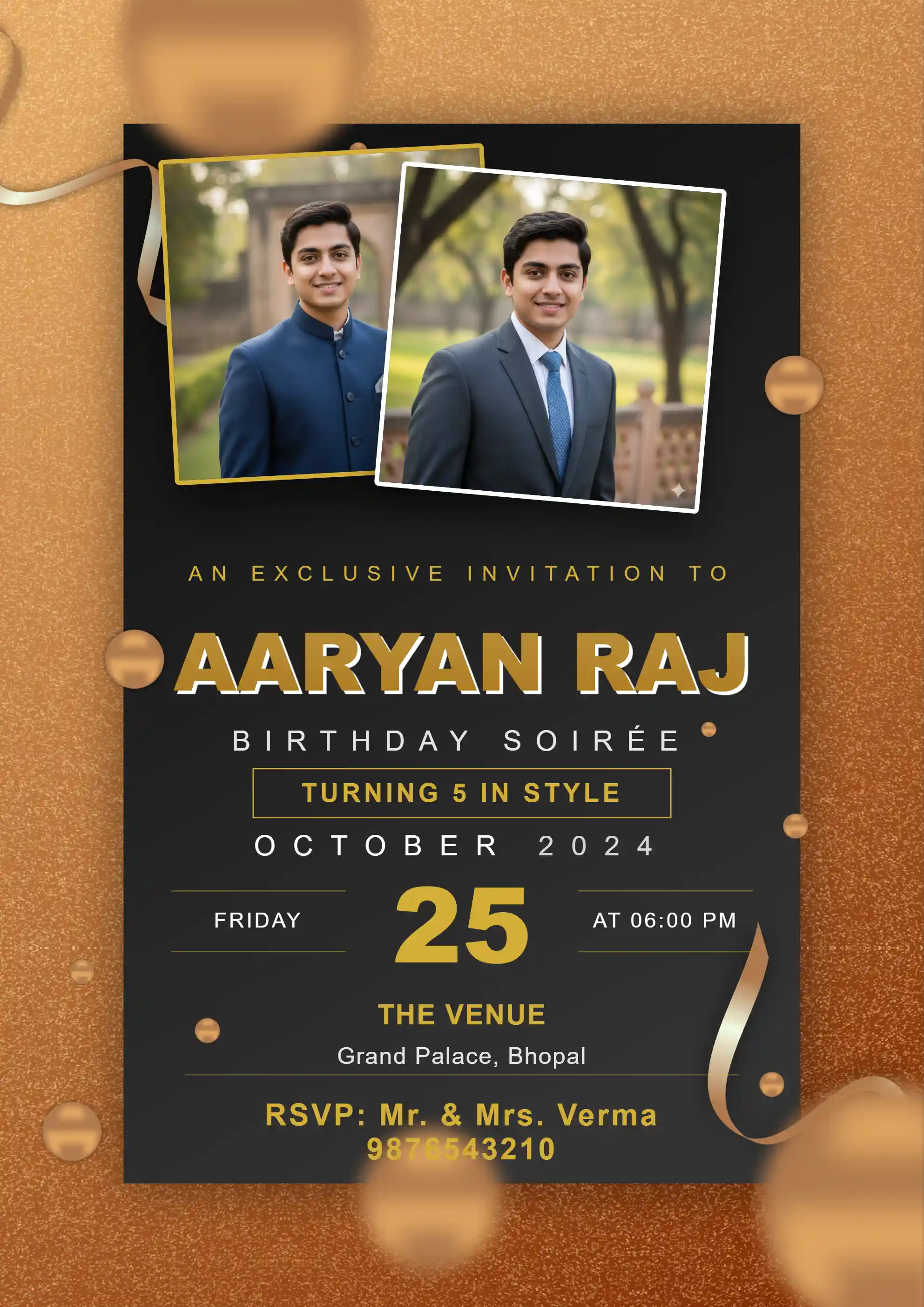 Birthday invitation card India online maker