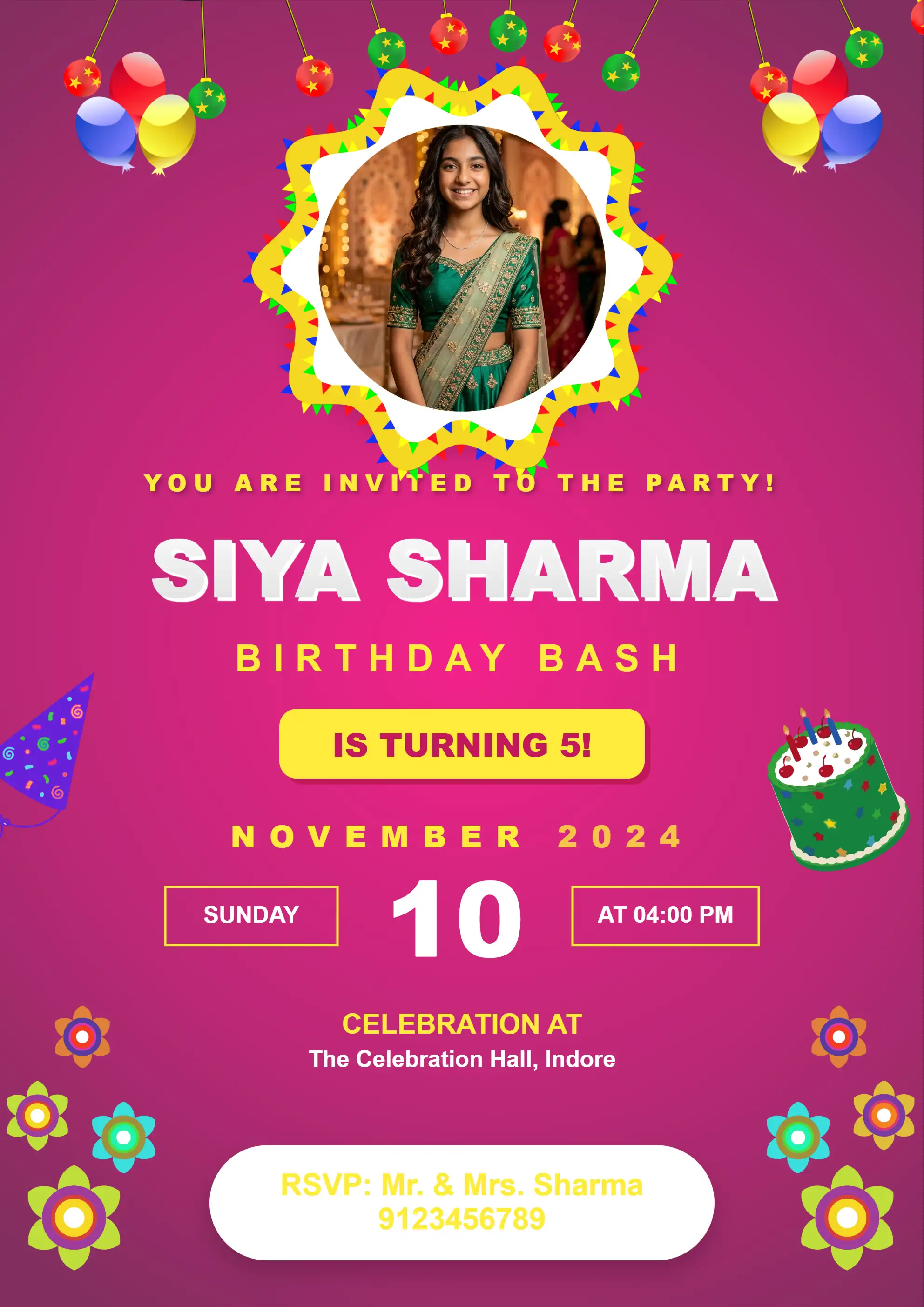 Personalized birthday invitation cards online free