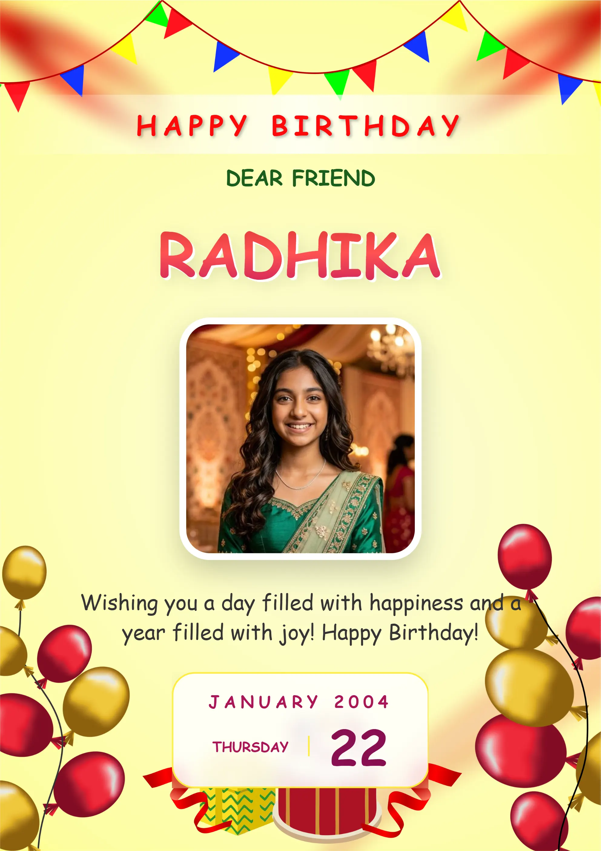 Kids Birthday Wish Card